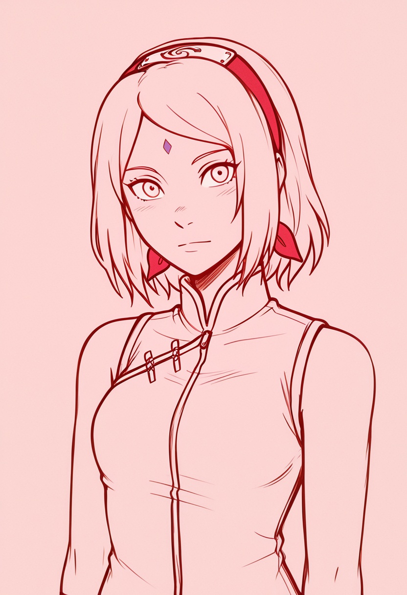 1girl,  haruno sakura,  kyhustyle on Tensor.Art