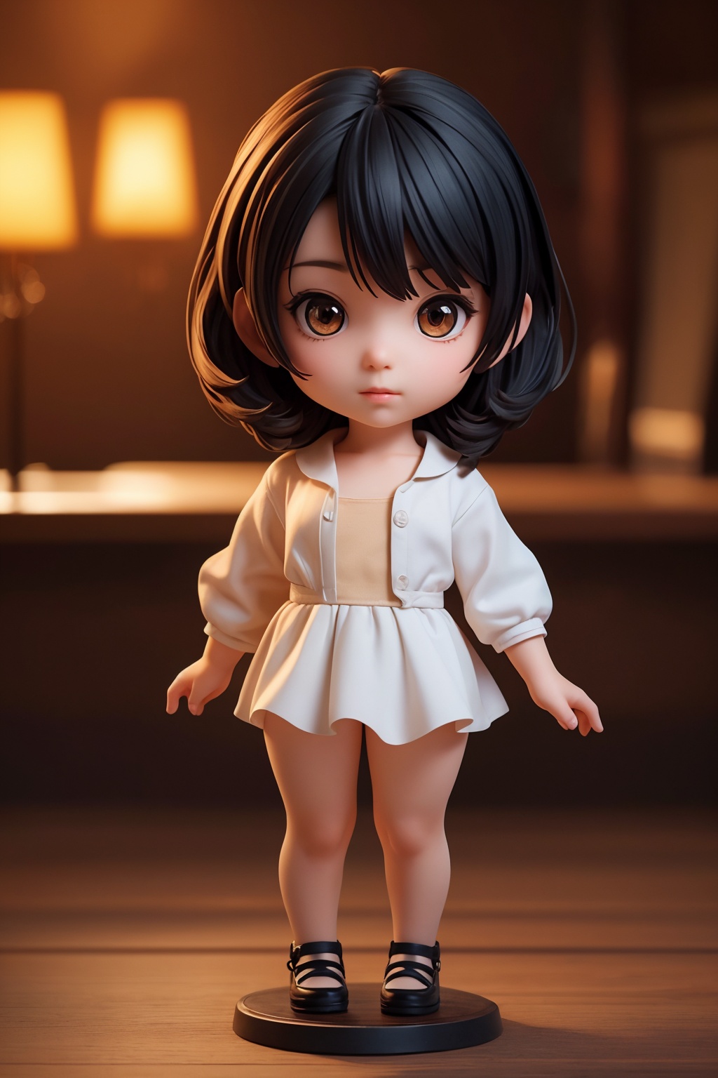 (best quality:1.4),(masterpiece:1.4),(photorealistic:1.4),(Realistic:1.2),(ultra high res, raw photo:1.4),(hdr, hyperdetailed:1.2),(8K:1.2),cinematic photo 1girl,(chibi:1.1),black hair,full body,