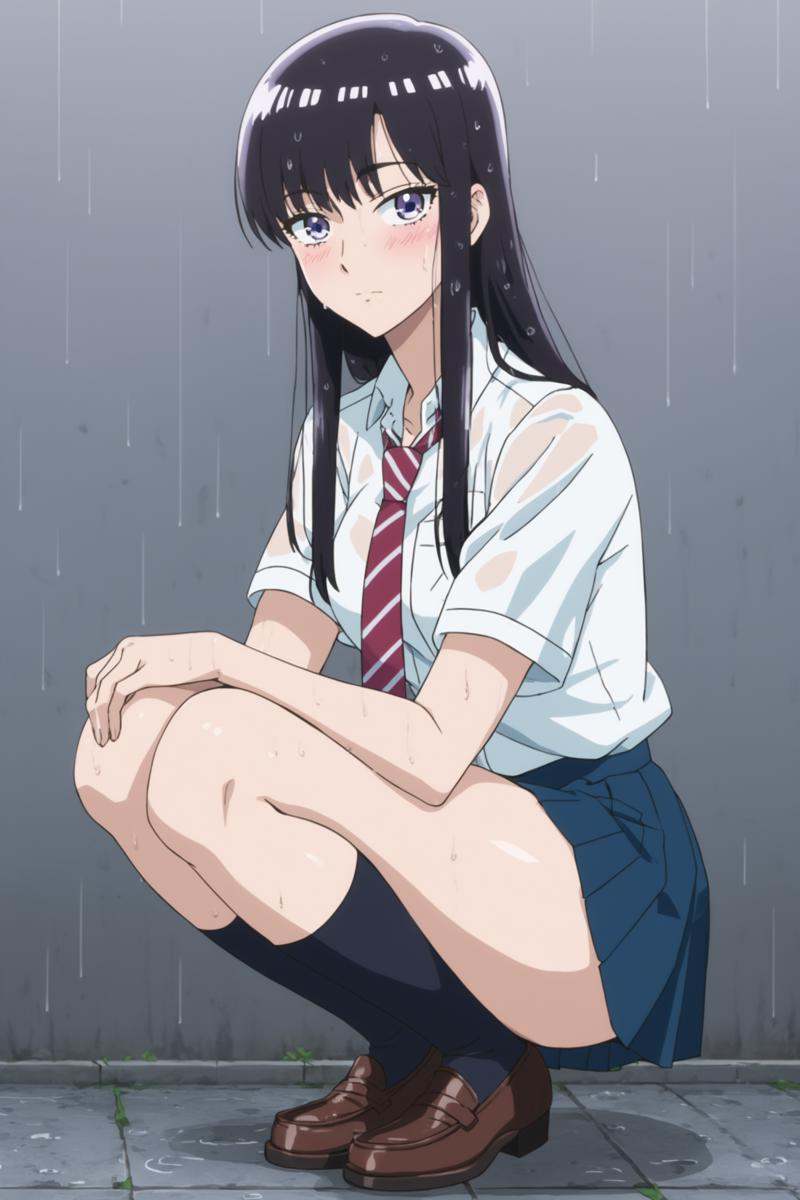 tachibana akira,  long hair,  black hair on Tensor.Art