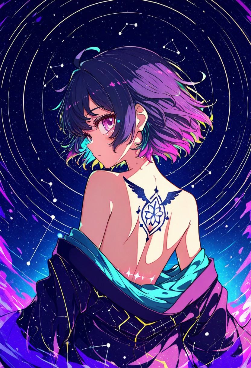 vibrant palette,  neon accents,  high-saturation on Tensor.Art