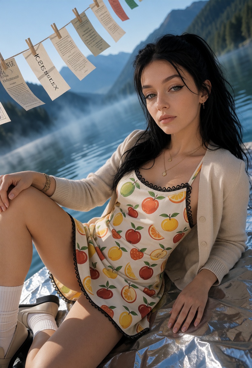 MaraX,  jet-black hair styled in a half-up half-down hairstyle,  nude on Tensor.Art
