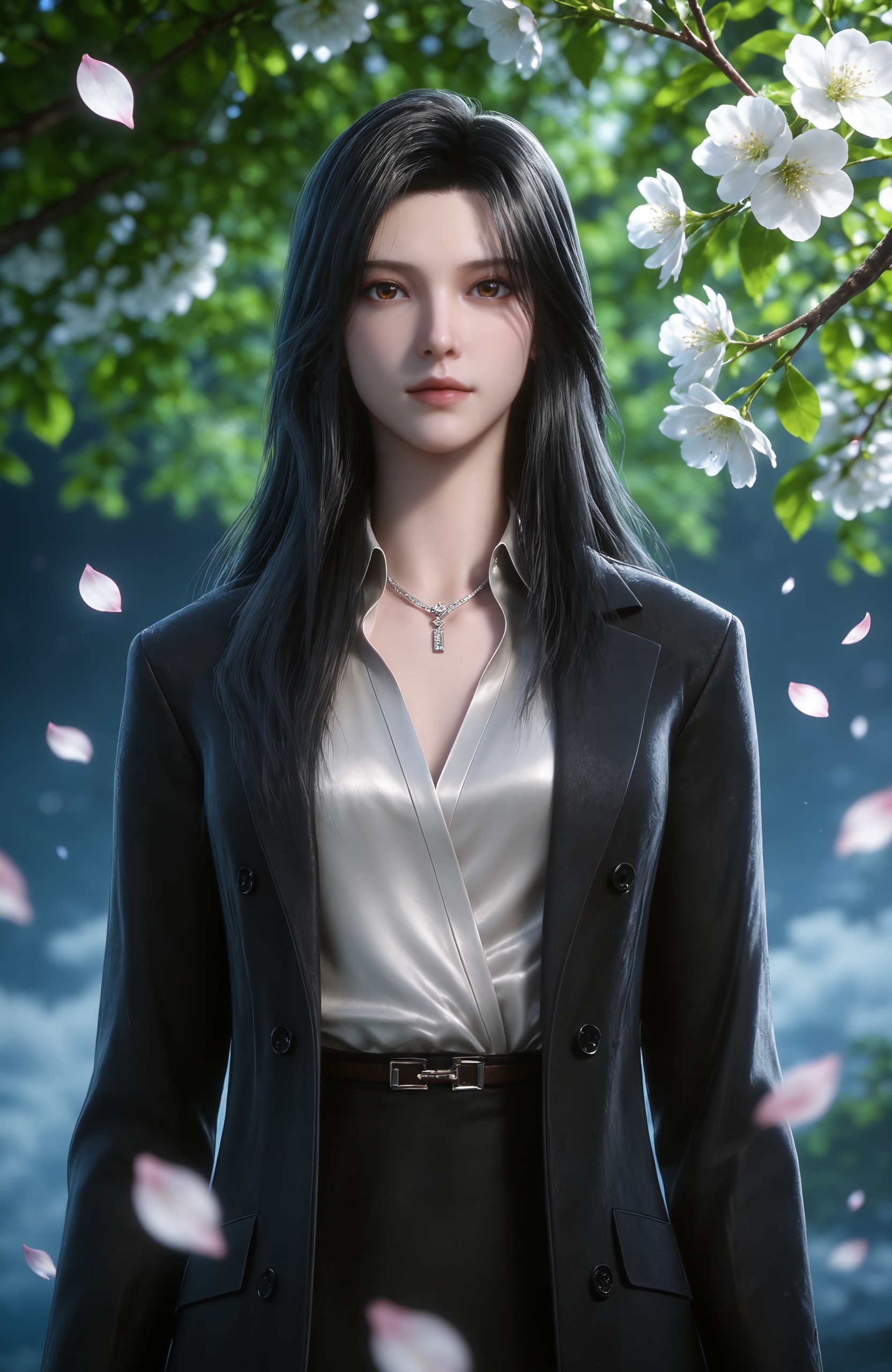 1girl,  long hair,  black hair by 漫 on Tensor.Art