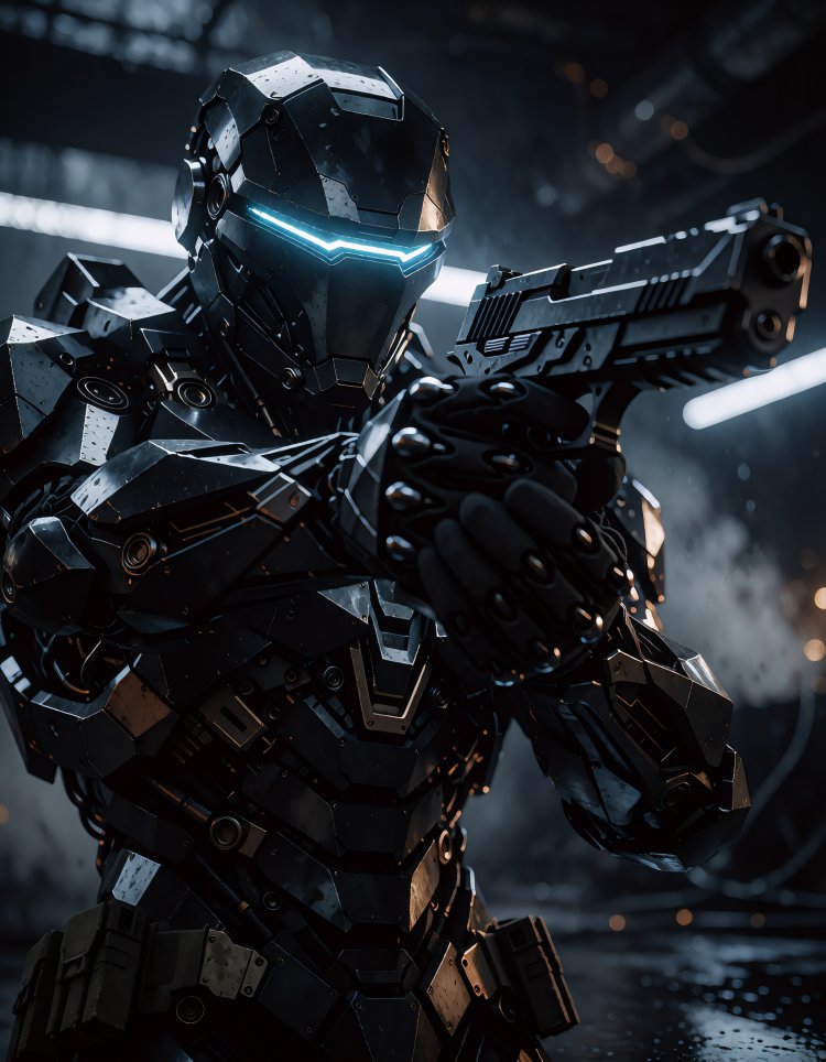 Krea2赛博机甲系列-天网暗黑风格Skynet dark by getphat on Tensor.Art