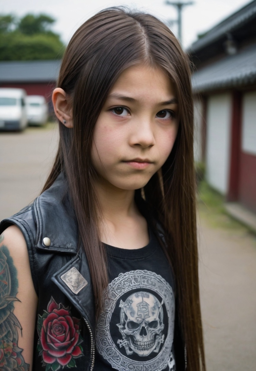 a preteen girl( 14 year old) ,  japanese ,  long hair on Tensor.Art