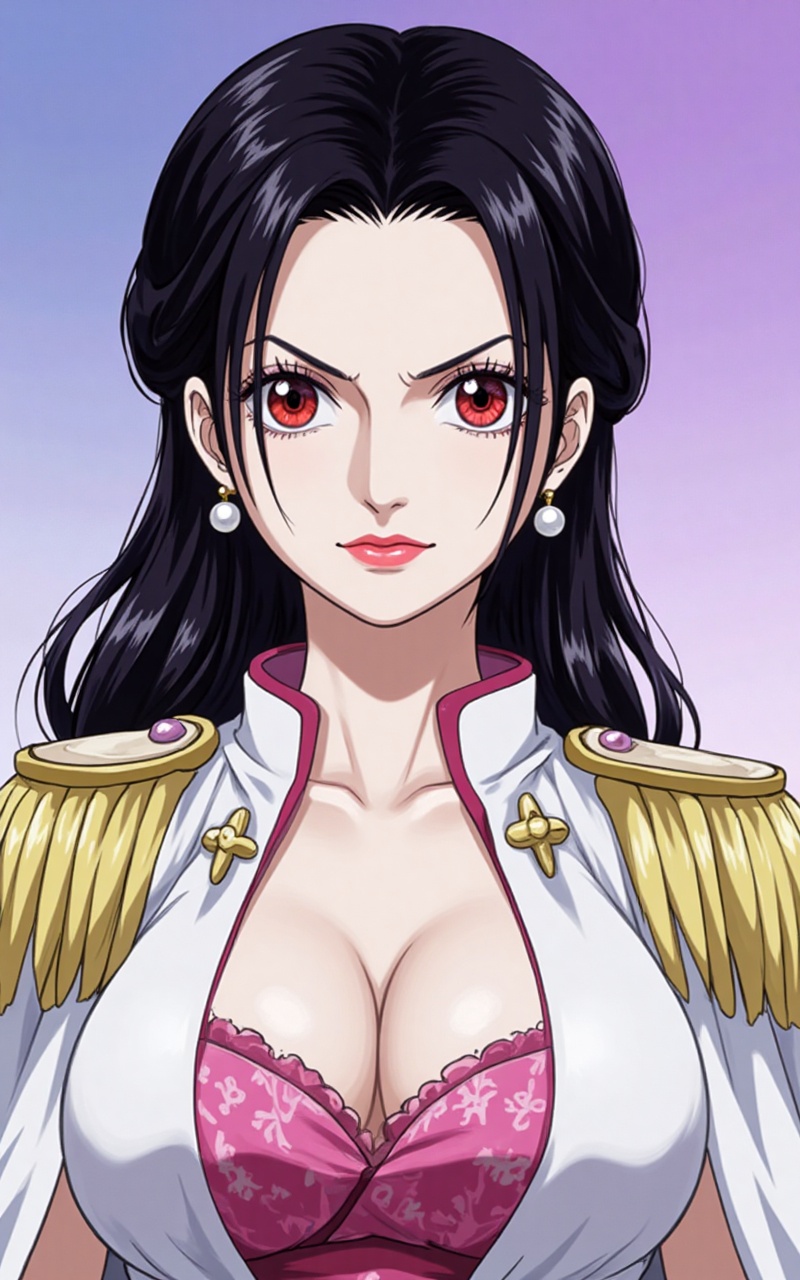 zhiyuan,baoshi,lvjing,zhiyuan,red eyes,mole under mouth,black hair,lipstick,long hair,pearl earrings,1girl,solo,red eyes,mole under mouth,black hair,earrings,jewelry,mole,parody,makeup,epaulettes,long hair,style parody,lipstick,portrait,anime coloring,close_mouth,pearl_earrings,cover,simple background,gradient background,close-up details,outstanding style,adding a touch of dimension to your images without compromising details,close-up,lvjing,