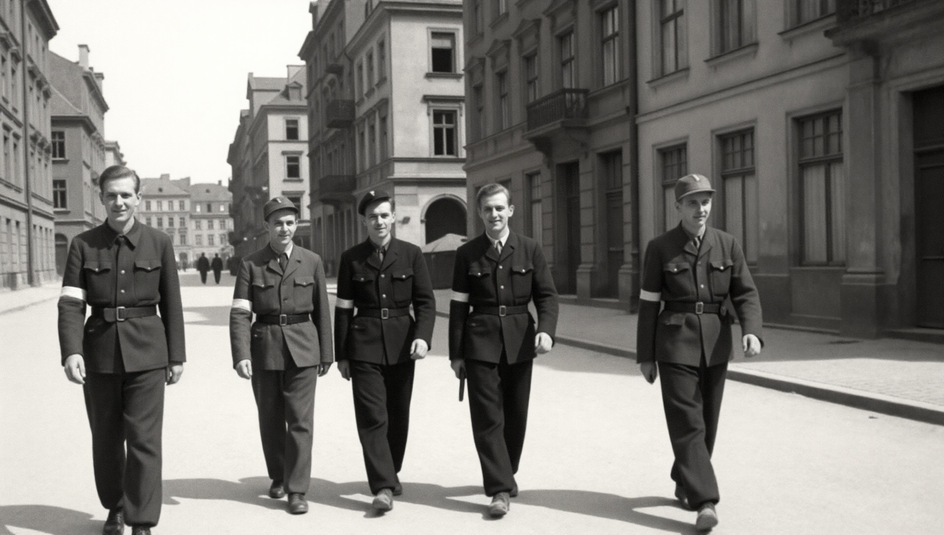 Warsaw insurgent,  Graphic novel style,  black and white comic book aesthetics. A cinematic shot . High contrast on Tensor...