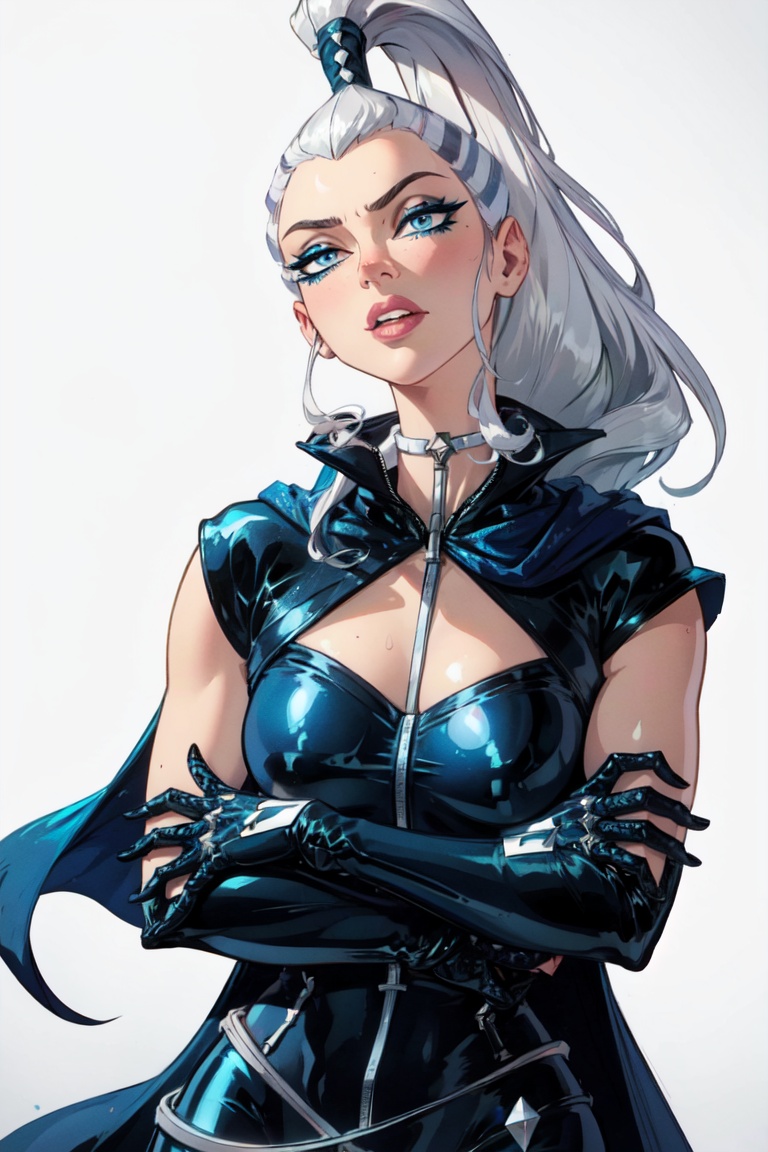Icy,  blue eyes,  white hair on Tensor.Art