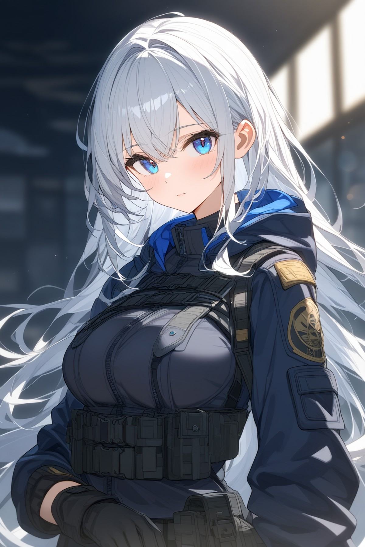 1girl,  solo,  blue eyes on Tensor.Art