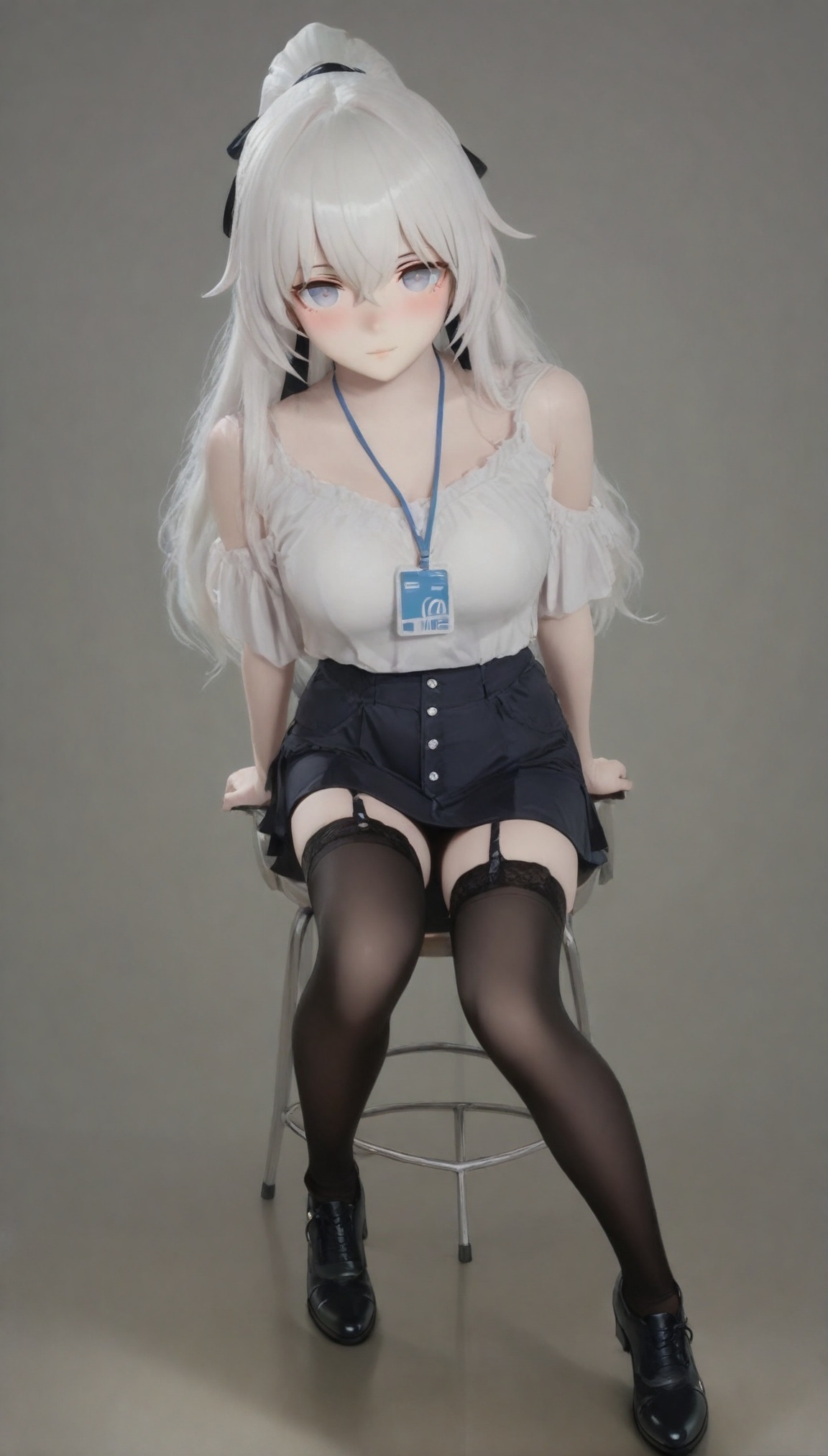 masterpiece,high quality,highres,1girl,looking at viewer,(full body:1.1),<lora:Kig:0.8>,kig,looking at viewer,<lora:布洛妮娅（非凡态度）SDXL.V1:0.7>,blny_fftd,white hair,grey eyes,high ponytail,