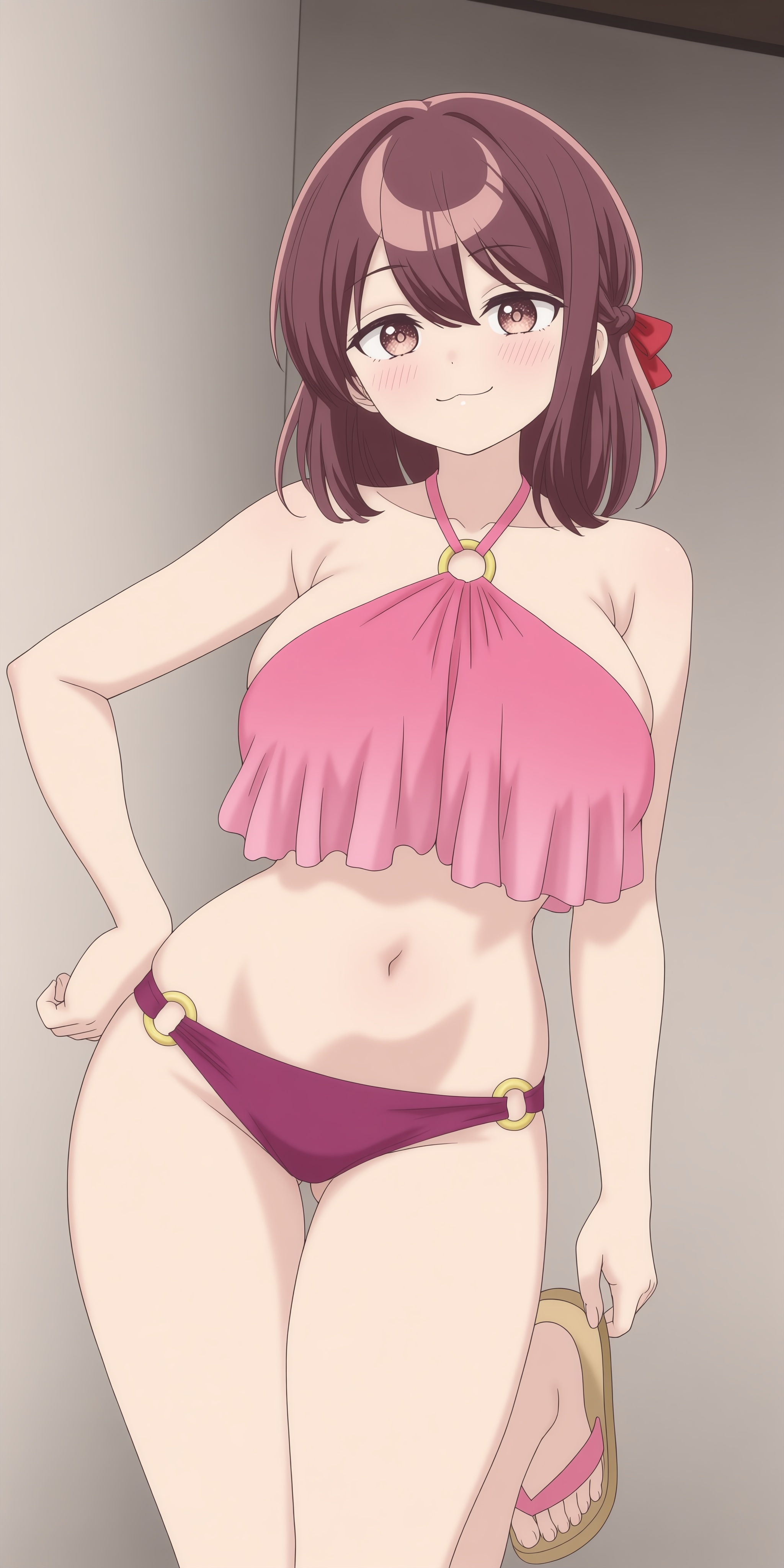 akemi-abikura(yowayowasensei),  swimwearoutfit,  o-ring bikini on Tensor.Art