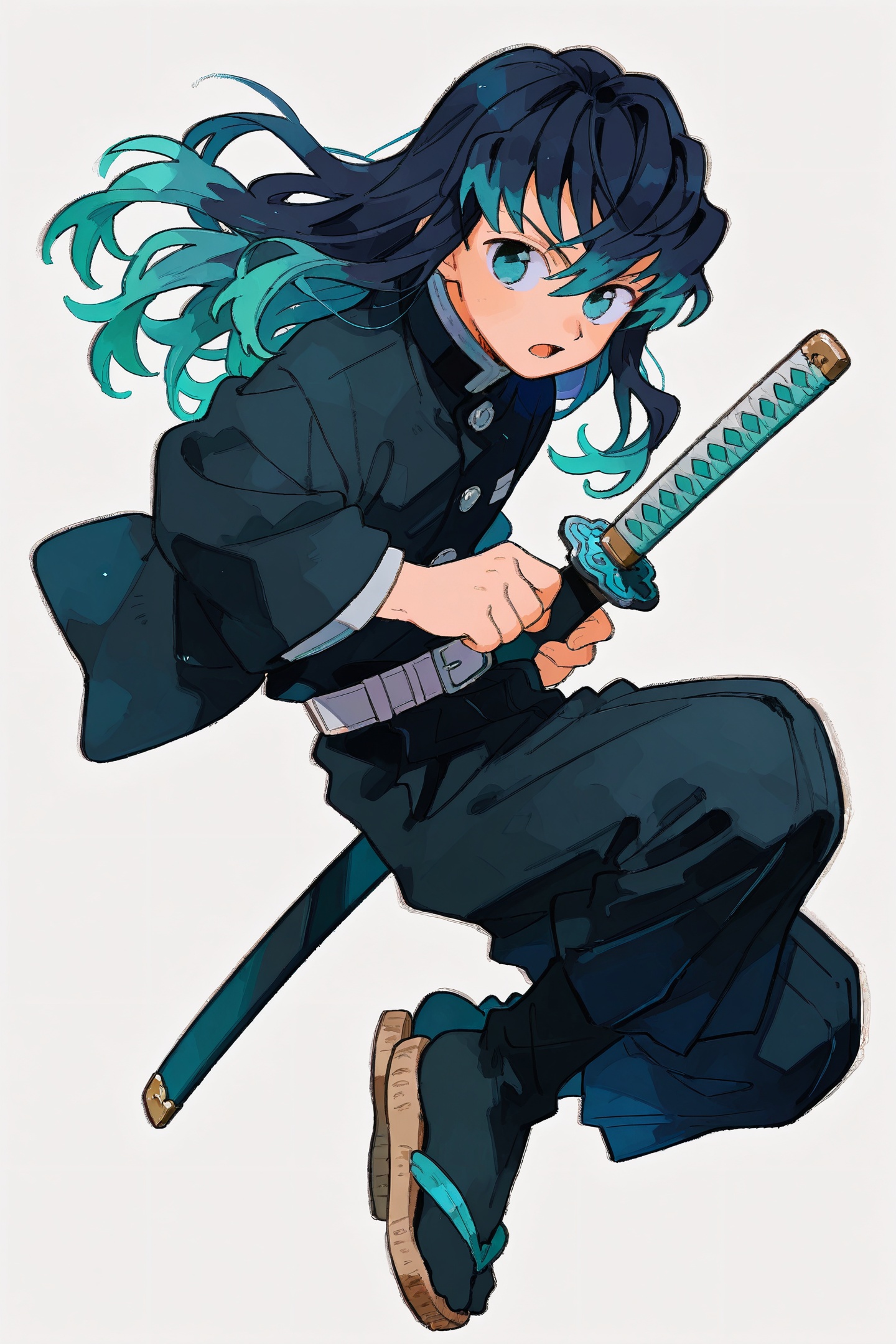 zettai22 Style,  solo,  demon slayer uniform on Tensor.Art