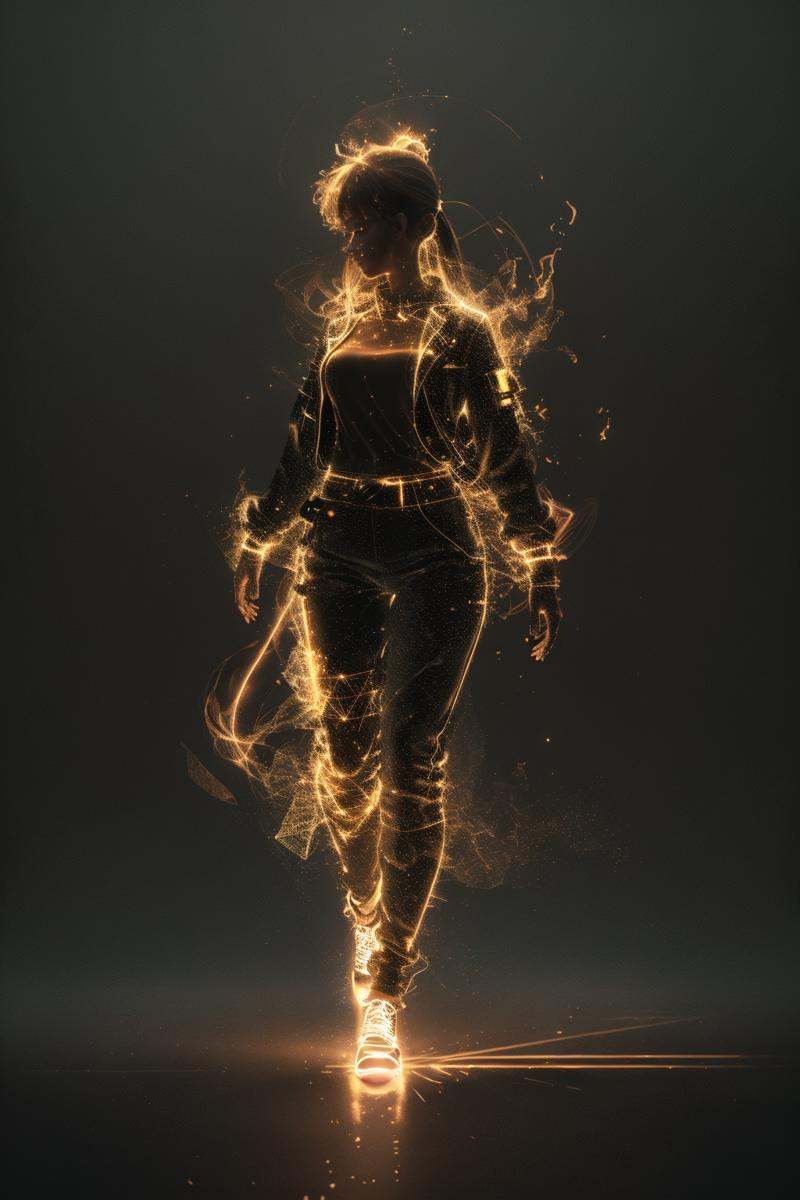 glow particle,  1girl,  solo on Tensor.Art