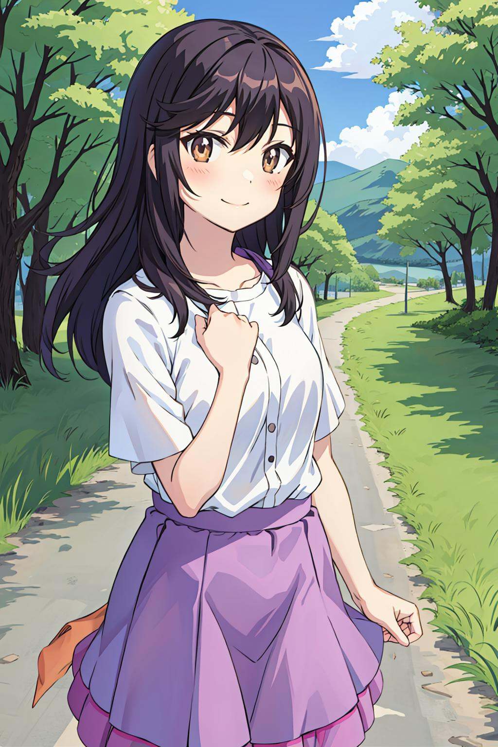 ichijou hotaru,  skirt,  smile on Tensor.Art