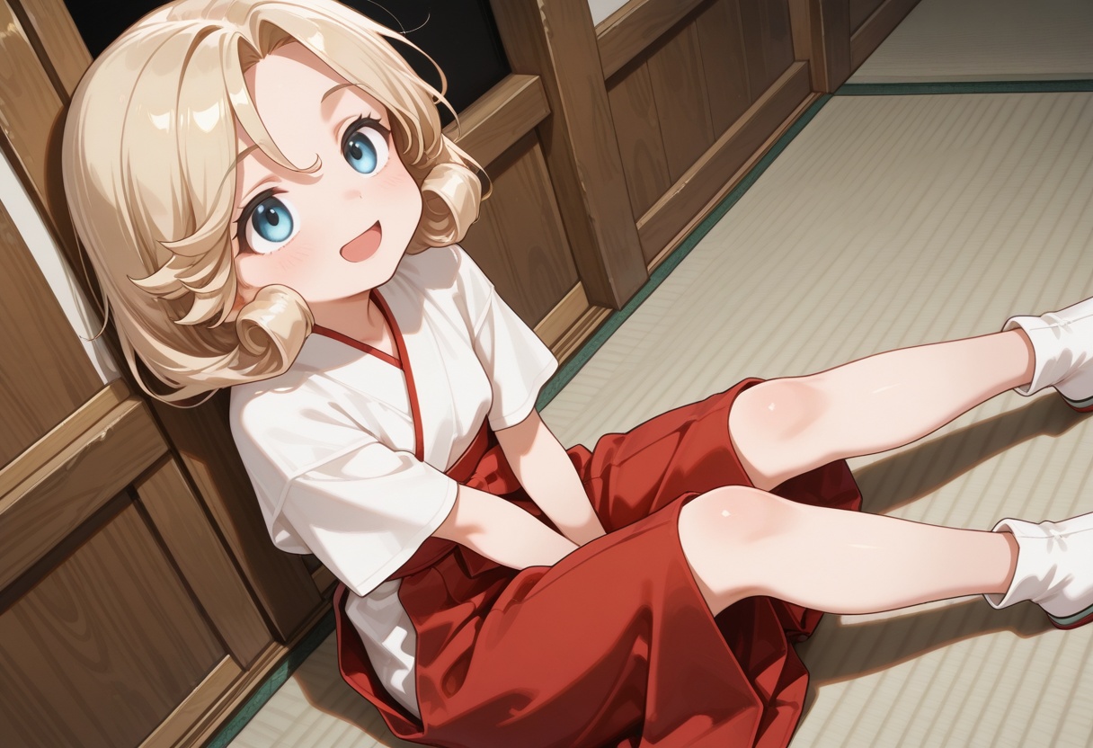 1girl,  solo,  shrine maiden on Tensor.Art