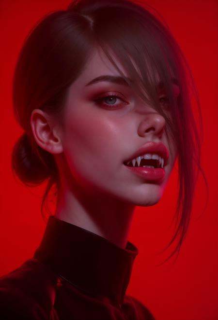 fangs,  1 girl,  teeth on Tensor.Art