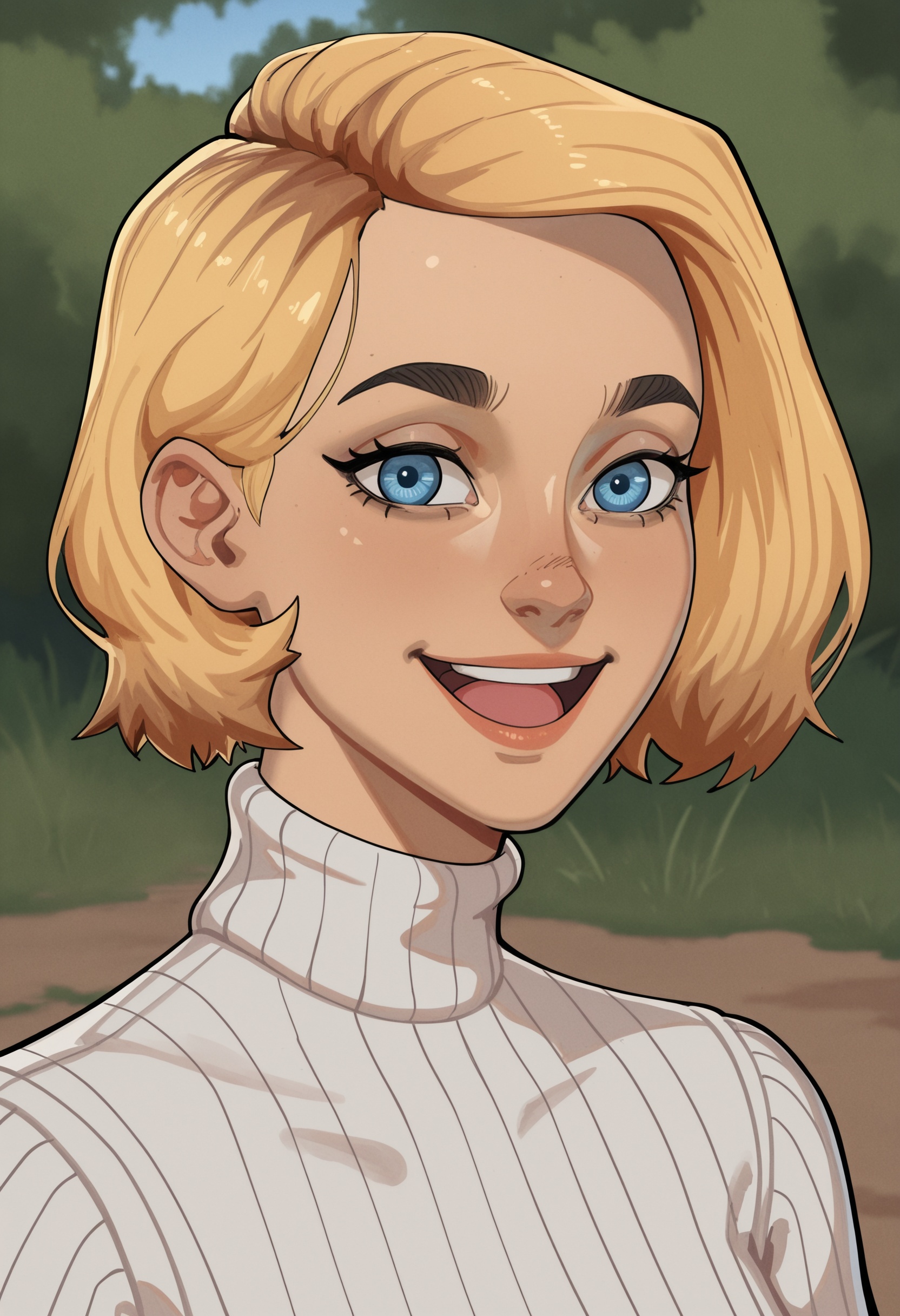 hlyilf,  blue eyes,  outdoors on Tensor.Art
