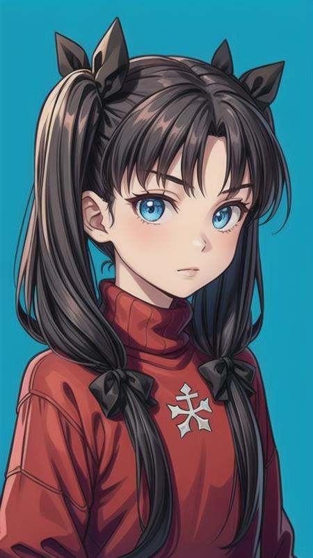 1girl,  tohsaka rin,  solo on Tensor.Art
