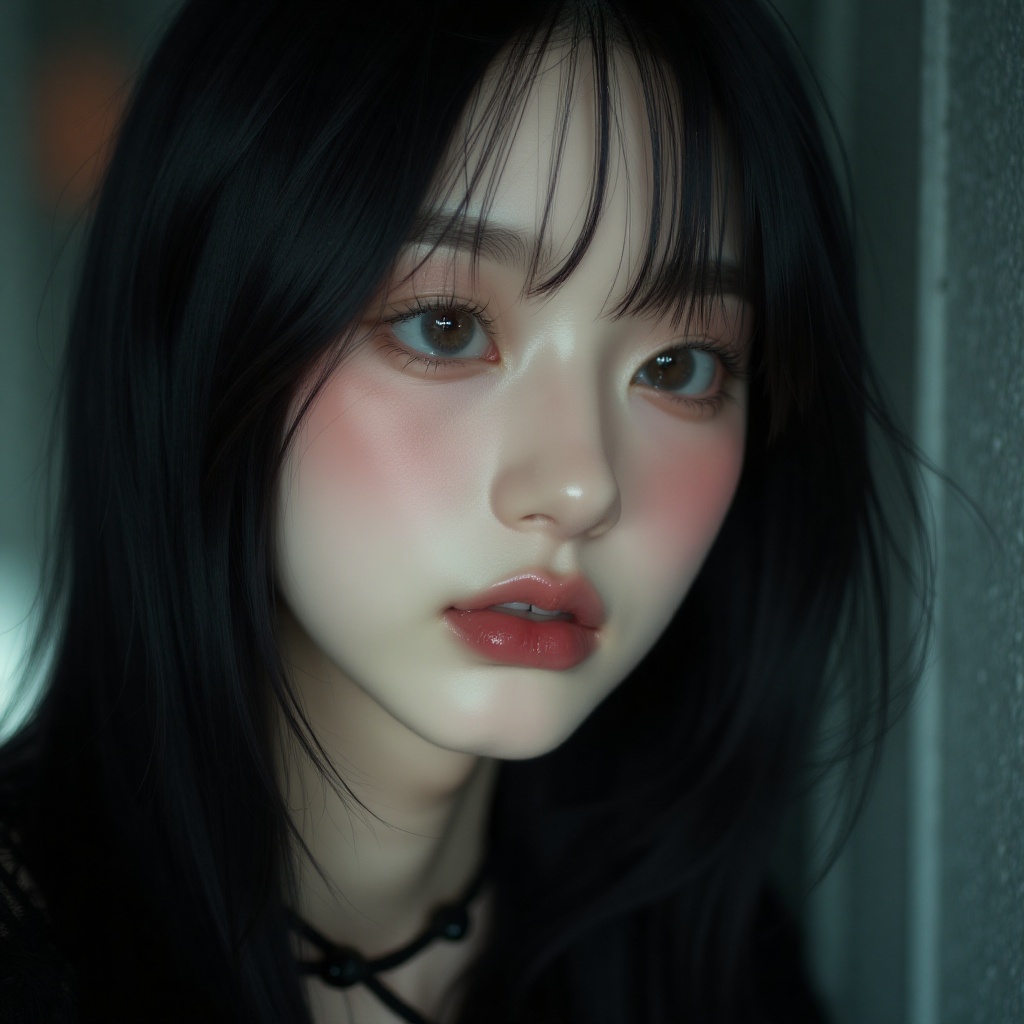 RAW photo,  a candid full body portrait of a beautiful korean girl wearing a gothic dress,  8k uhd on Tensor.Art