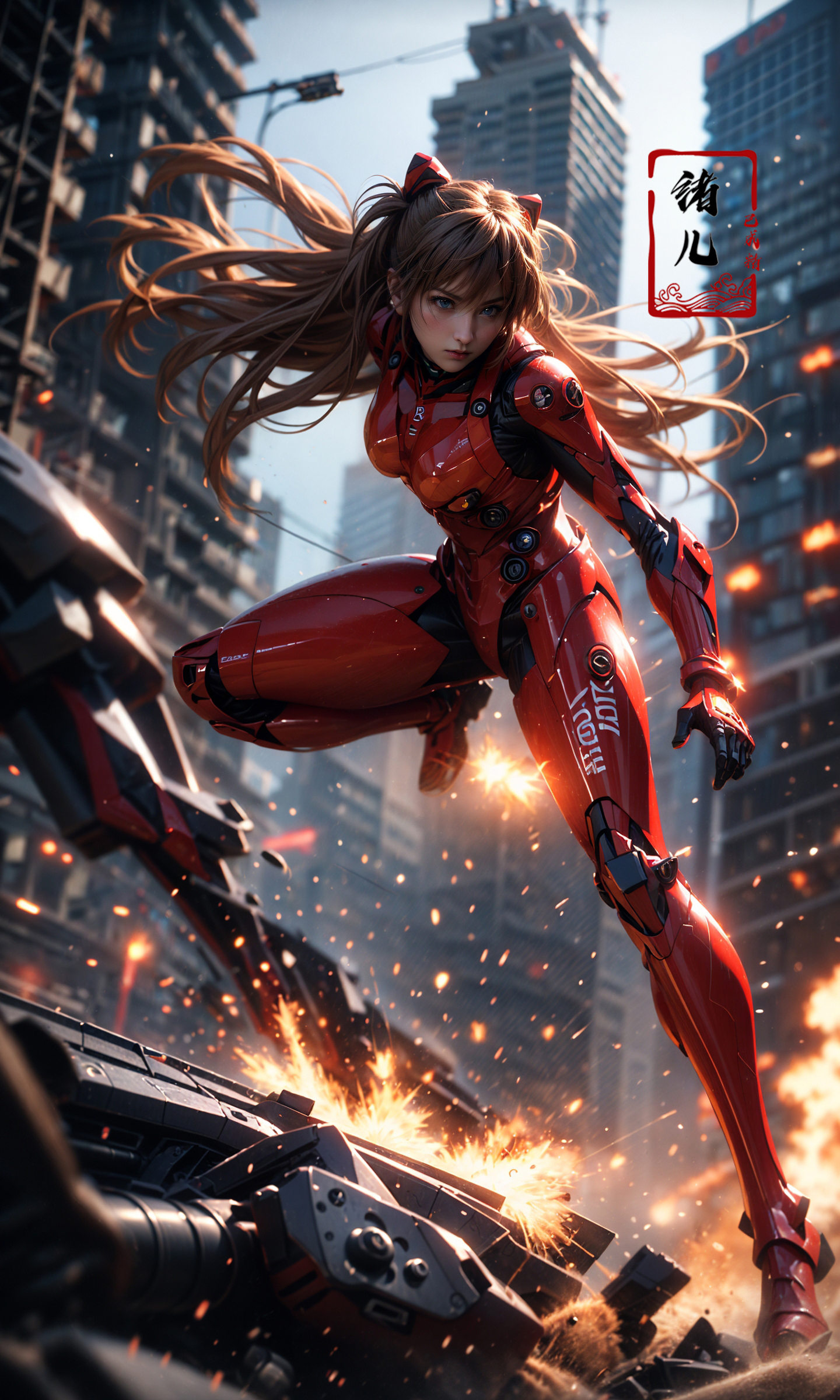 Epic CG masterpiece,  Asuka Langley Soryu,  hdr on Tensor.Art