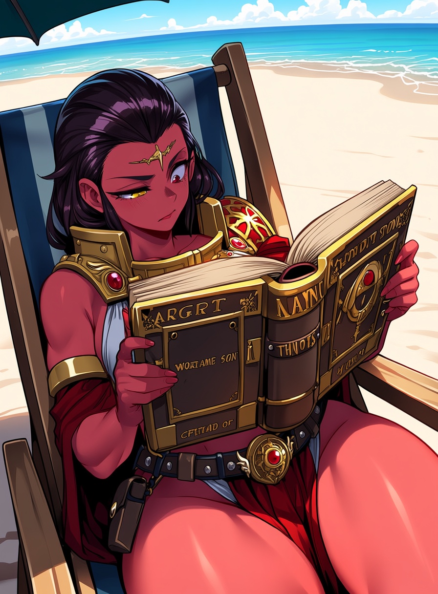 Cnmbwjx_style,  1girl,  red skin on Tensor.Art