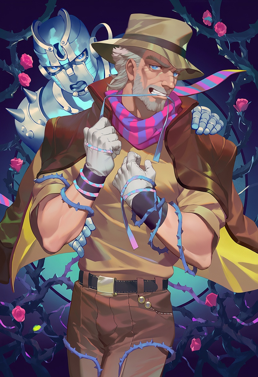joseph joestar \(old\),  joseph joestar,  1boy on Tensor.Art