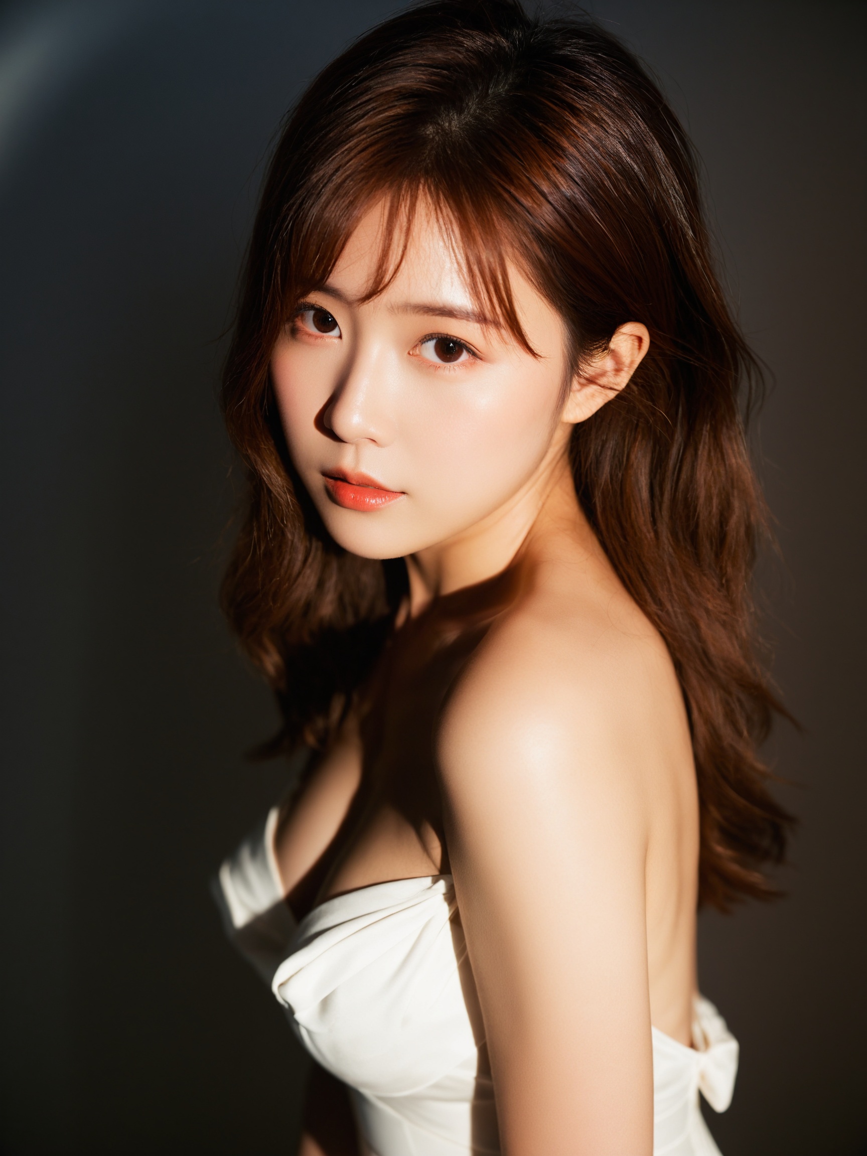 best quality,  masterpiece,  raw photo of asian female in white dress on Tensor.Art