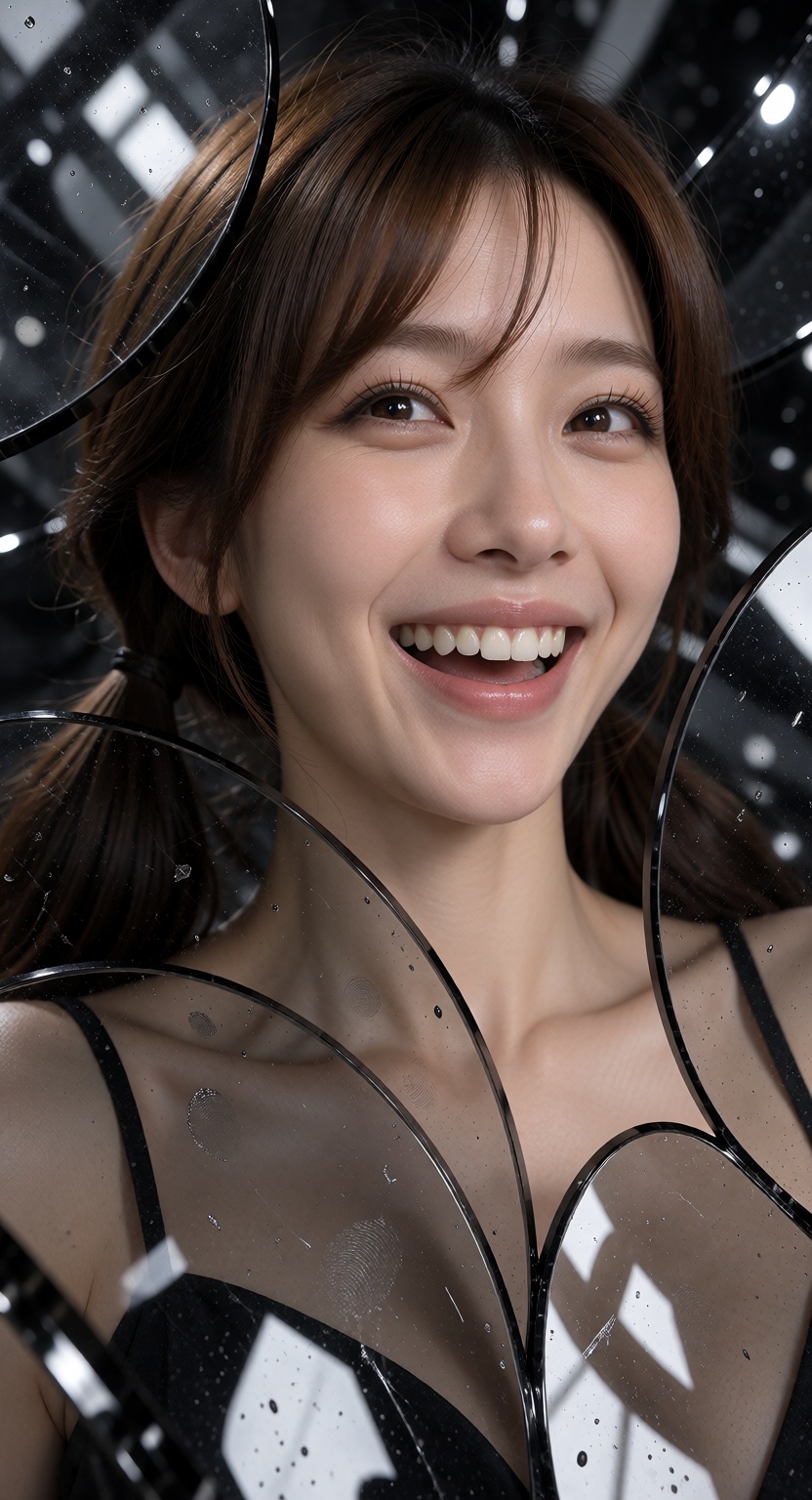 MeiX,  A photorealistic cinematic photograph of a 25-year-old young woman,  alone in the frame. **Core Concept:** She is e...