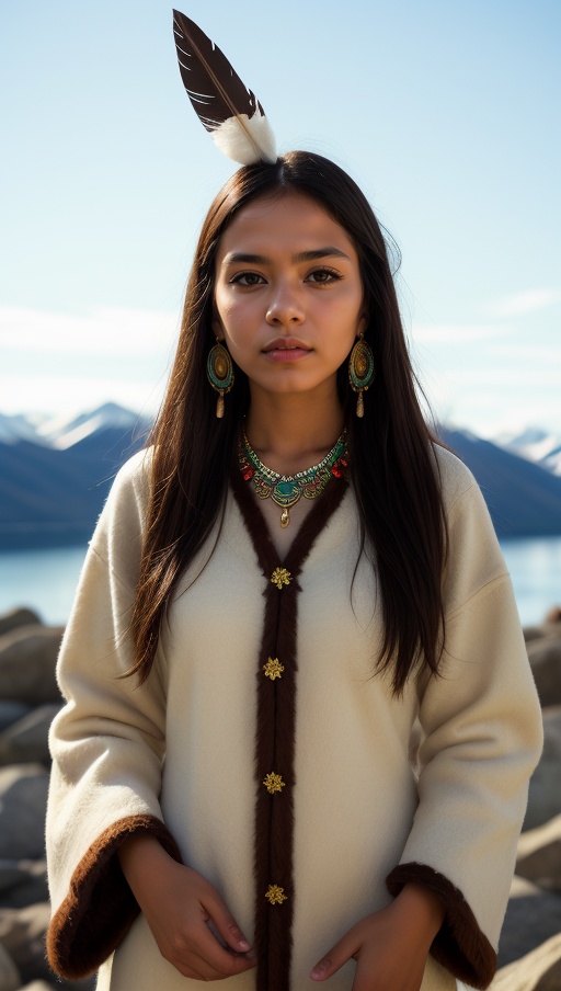 photo of an inuit woman,  young,  25 years old on Tensor.Art