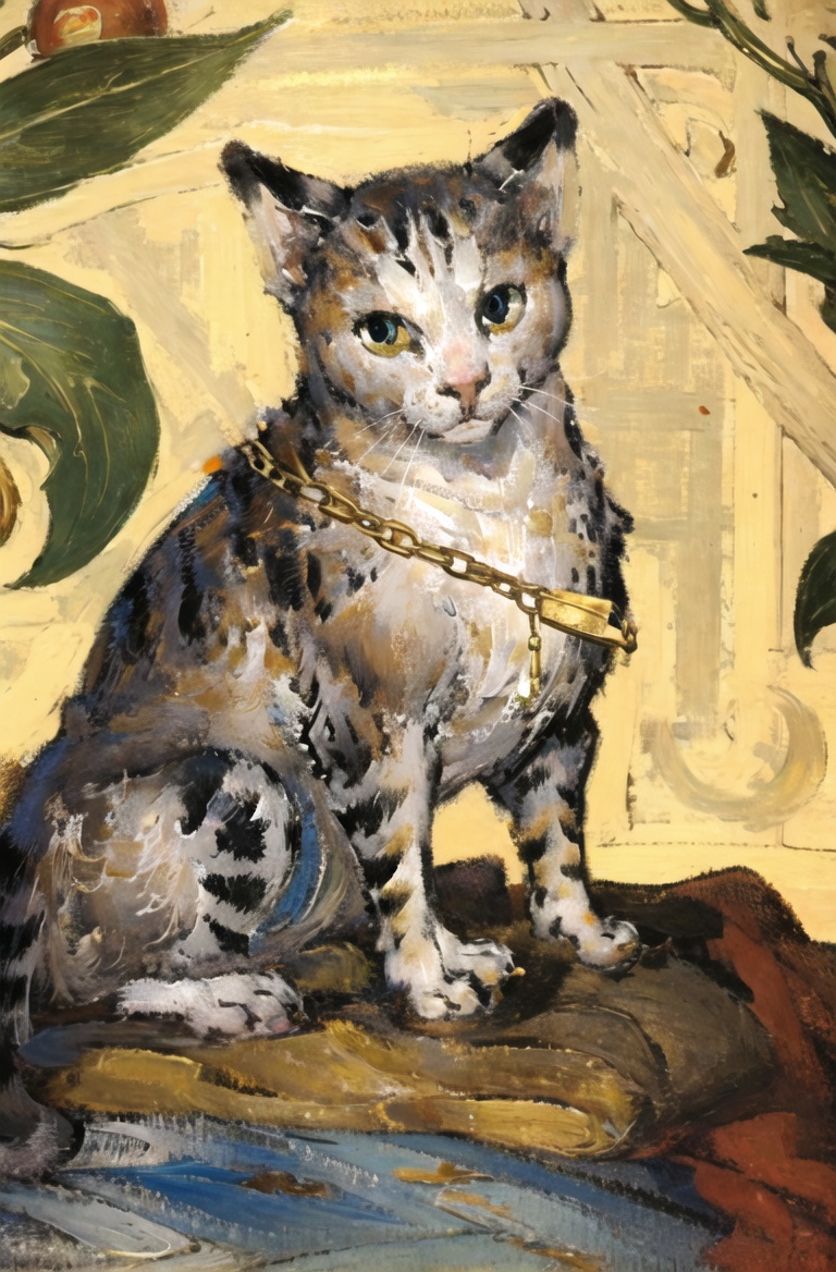 masterpiece, best quality,(chainmail:1.3)( Medievalcat:1.3),solo,bird,star,outdoors, <lora:Medievalcat:0.8>,medieval, painting,