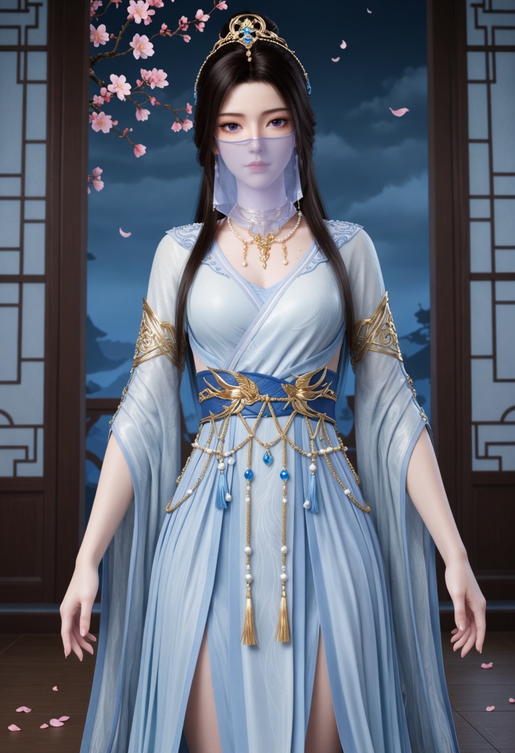 紫灵白衣服装2-国漫-Illustrious光辉 by 云落 on Tensor.Art