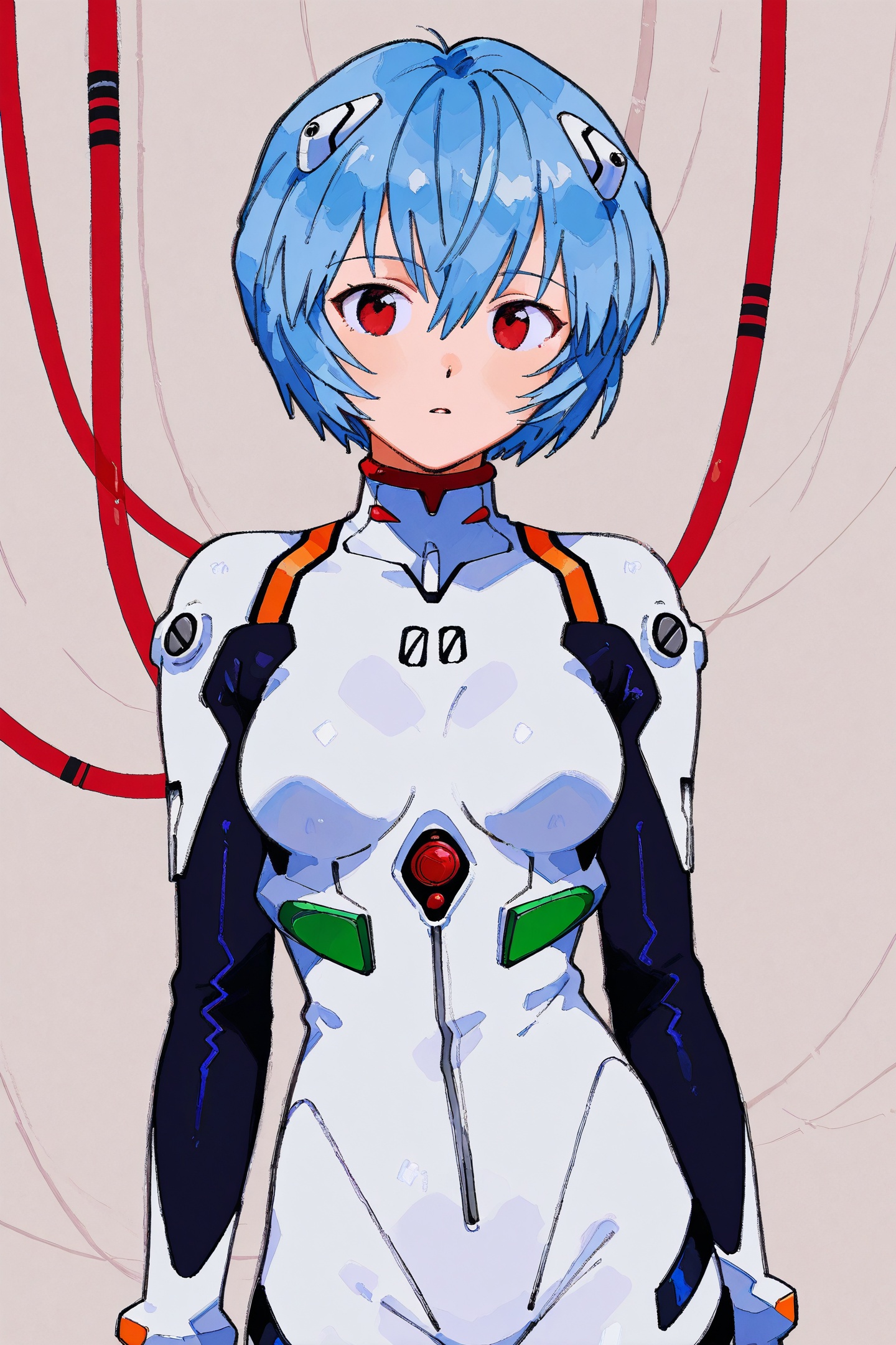 zettai22 Style,  1girl,  blue hair on Tensor.Art