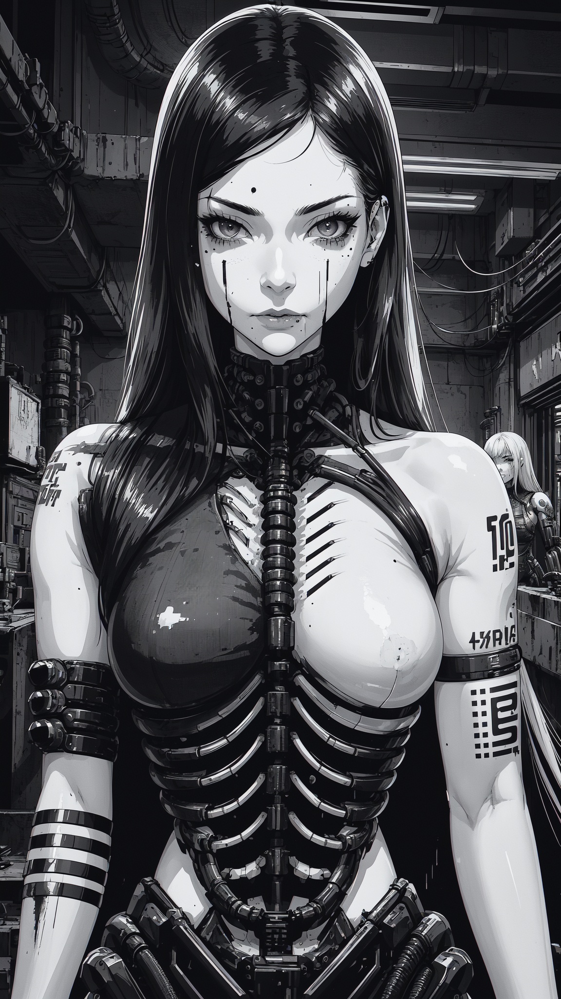 monochrome,  blood,  multiple girls on Tensor.Art