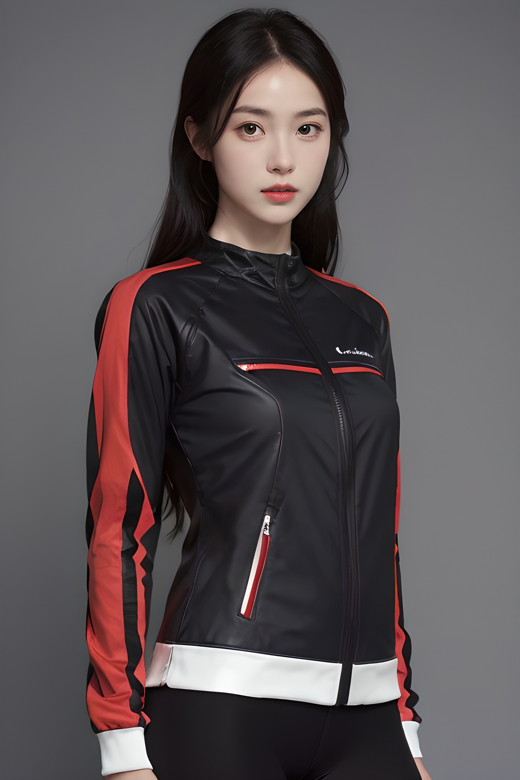 <lora:0807_08:0.7>,simple background,biker_clothes,, 1girl,realistic,masterpiece, best quality, photorealistic, HDR,detail