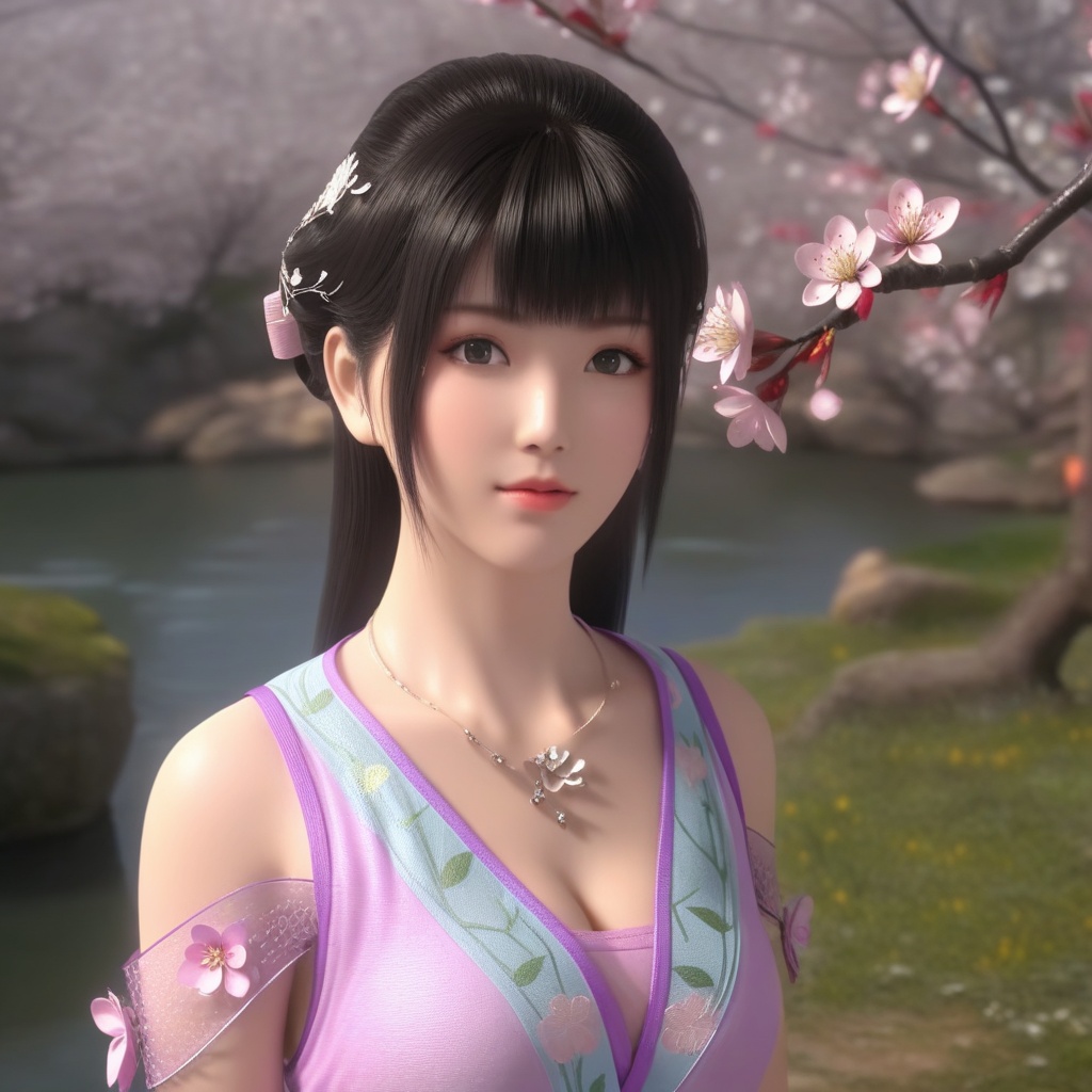 <lora:709-DA-XL-斗破苍穹-小医仙:0.8>(,1girl, ,best quality, ),looking at viewer,  ,ultra detailed background,ultra detailed background,ultra realistic 8k cg,, ,masterpiece, (( , )),, ,   plum blossoms,    ,,  (cleavage), (), ,, 