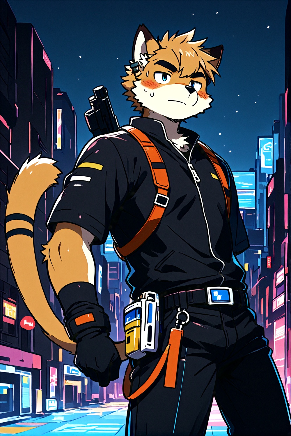 electronic pixel style,furry,1boy,<lora:Electronic pixel style（茗Akira）:0.6>,random action,