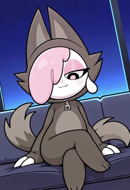 cofi,  furry,  sitting on sofa on Tensor.Art