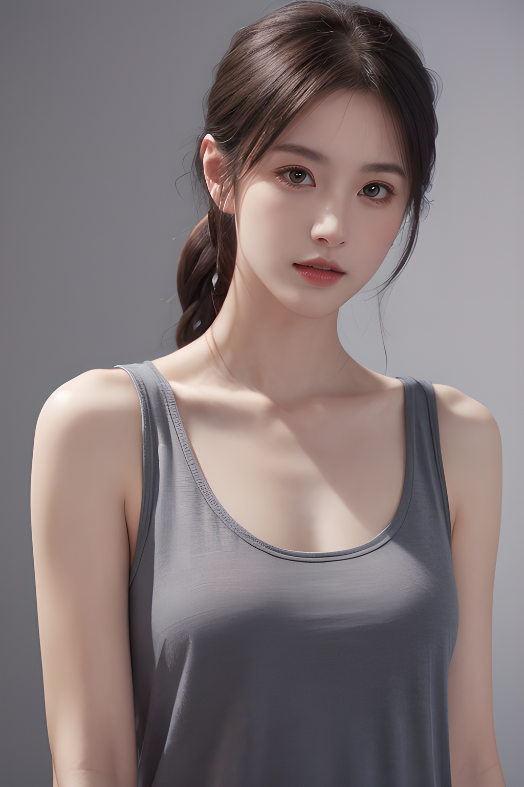 <lora:0810_09:0.7>,simple background,****_top,, 1girl,realistic,masterpiece, best quality, photorealistic, HDR,detail