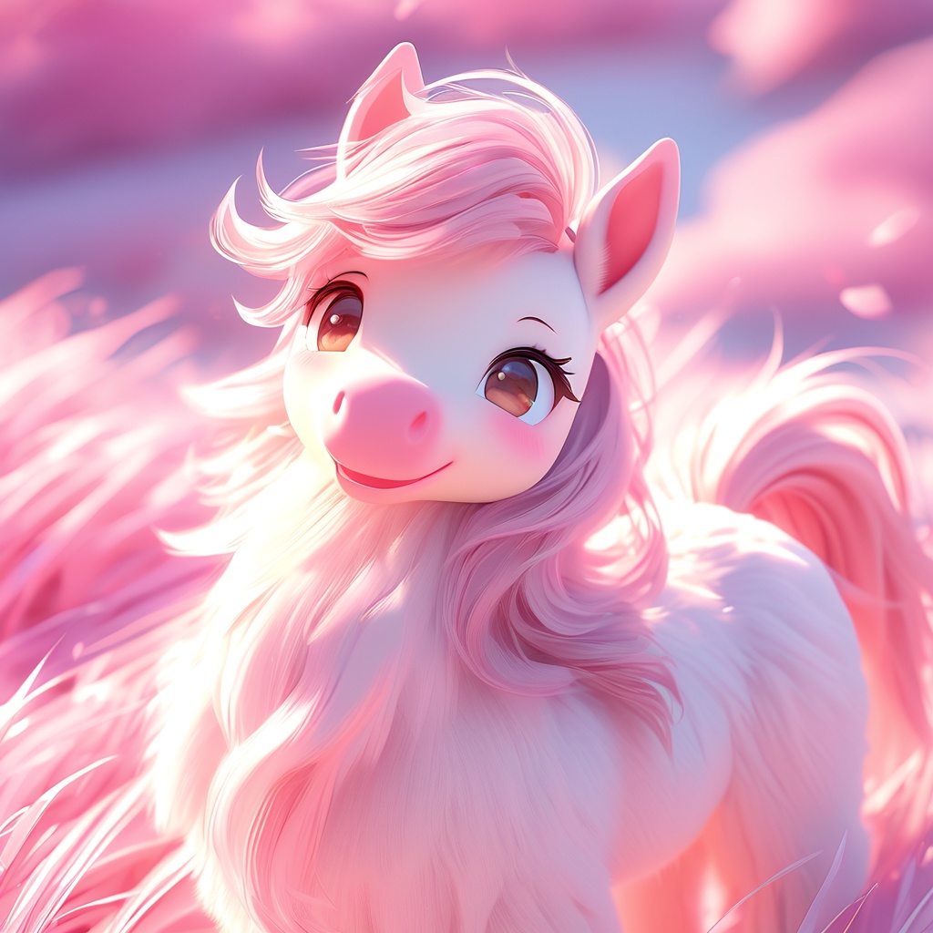wuma,pony,whiskers,cute,cc-color-correction,mf-movie-filter,warm colors,whimsy and dramatic lighting,white fur,soft lighting,fluffy,pony focus,no humans,one eye closed,pink theme,closed eyes,blurry,:o,open mouth,blurry background,brown eyes,looking at viewer,outdoors,sky,cloud,<lora:wuma_xl:0.8>,