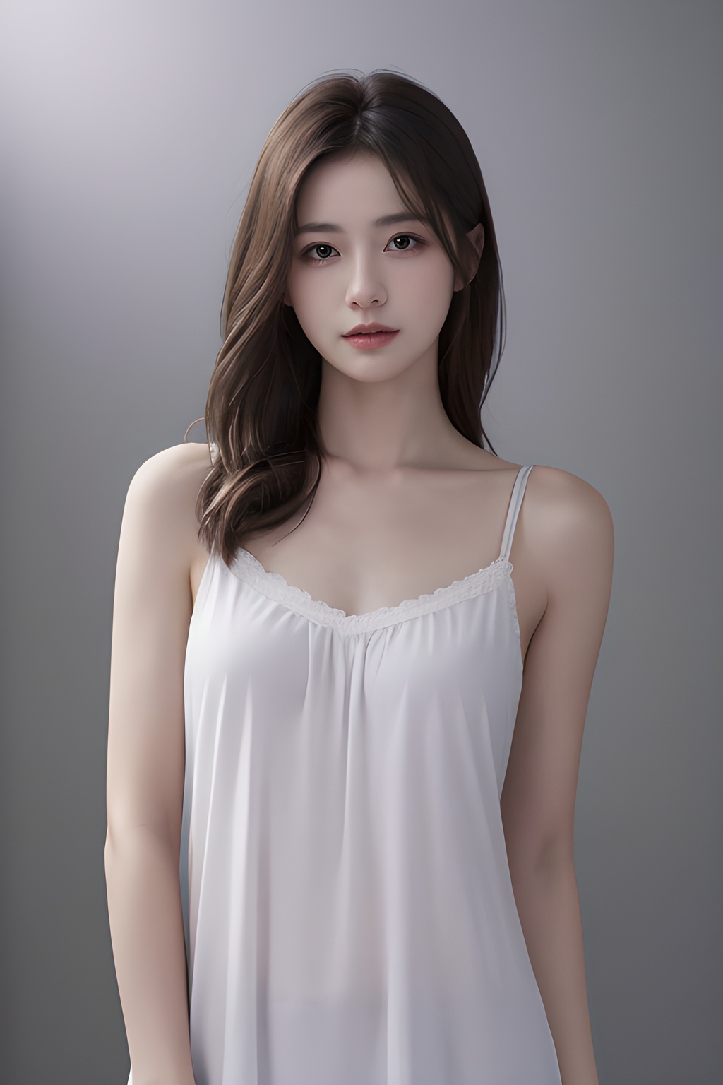 <lora:0809_01:0.7>,simple background,nightgown,, 1girl,realistic,masterpiece, best quality, photorealistic, HDR,detail