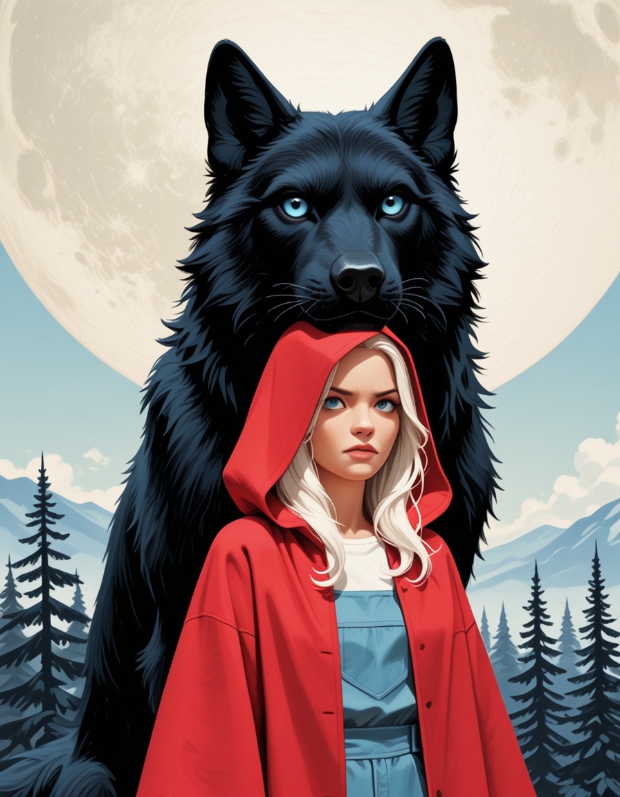 surreal,  mystery,  angry wolf on Tensor.Art