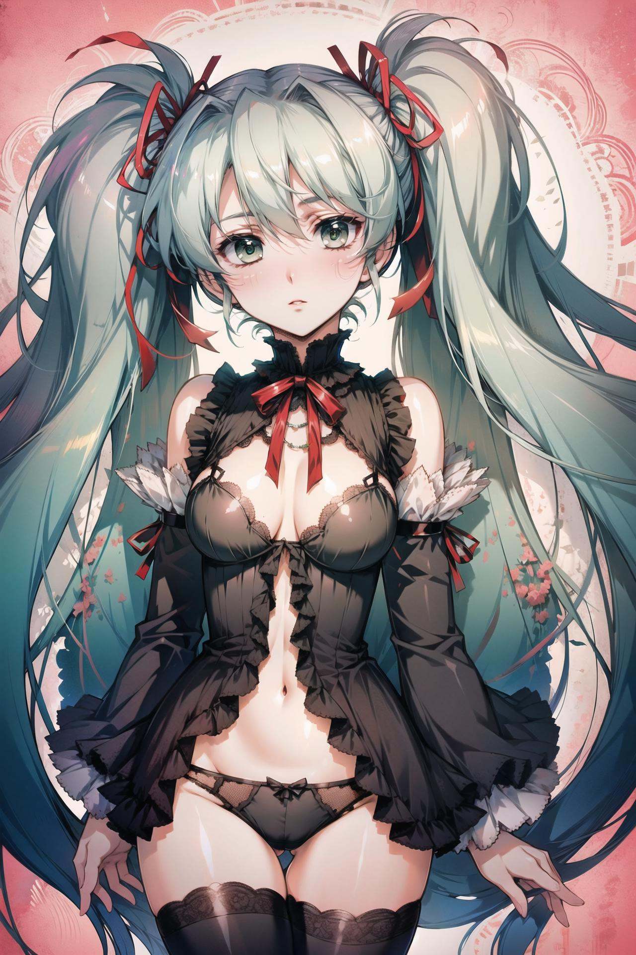 1girl,  solo,  thighhighs on Tensor.Art
