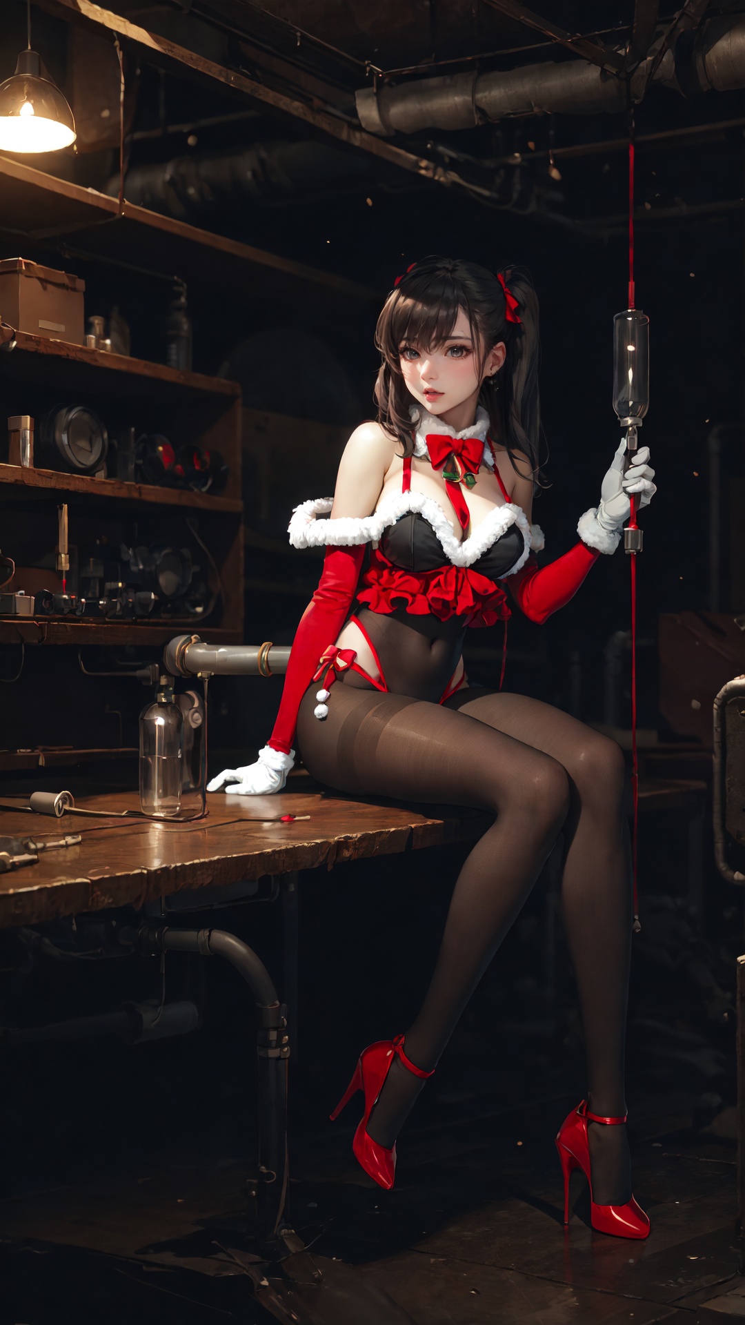 tutututu,  christmas,  breasts on Tensor.Art