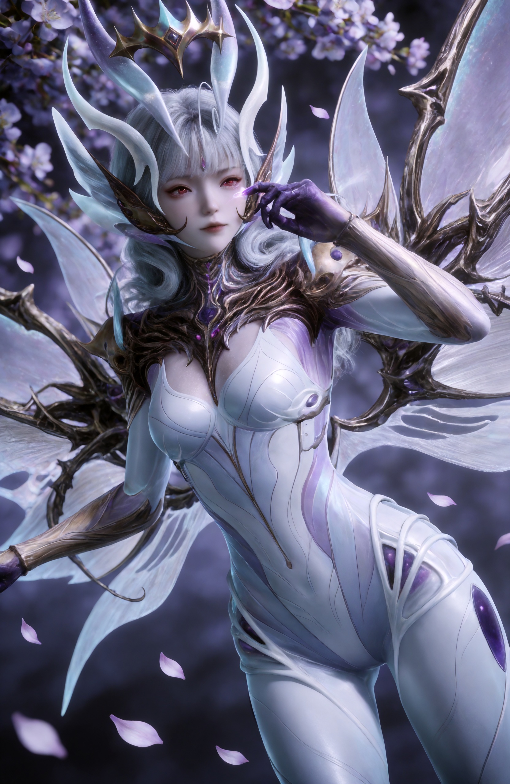 1girl,  horns,  red eyes by 天海TianHai on Tensor.Art