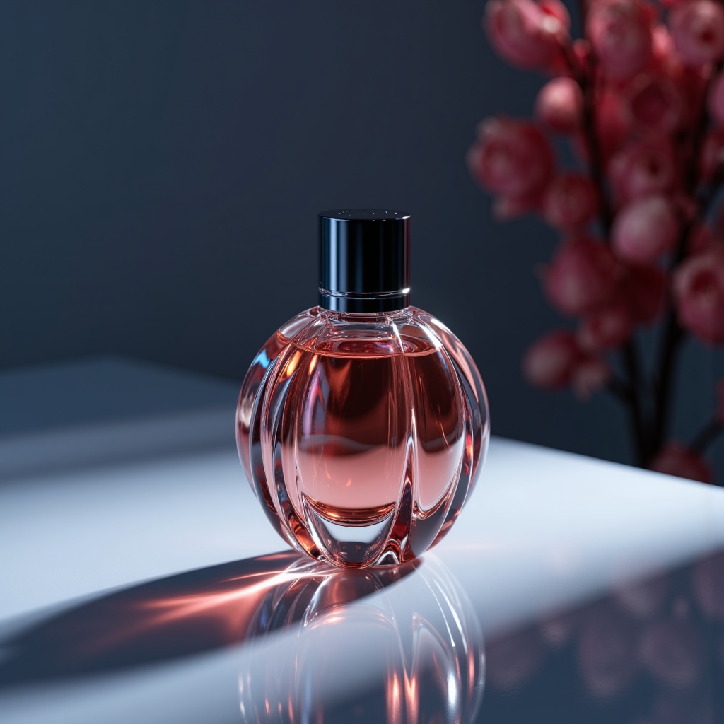 arafed image of a bottle of perfume on a reflective surface,perfume bottle,dramatic product photography,serge lutens,commercial product photography,floating in perfume,still life photography,studio product photography,swirling fluid smokey enigma,rendered in v-ray,radiosity rendering,studio packshot,keyshot product render,color pigments spread out in air,galaxy in a bottle,product photograph,dslr photo of a vase on a table,refracted,dramatic product shot,beautiful singularities,refracted lighting,product photography,translucence,keyshot lighting,translucency,a translucency,studio product shot,studio lighting , photorealistic,high quality product image",iridescent glass,ultra shallow depth of field,holographic design,uhd hyperdetailed photography,