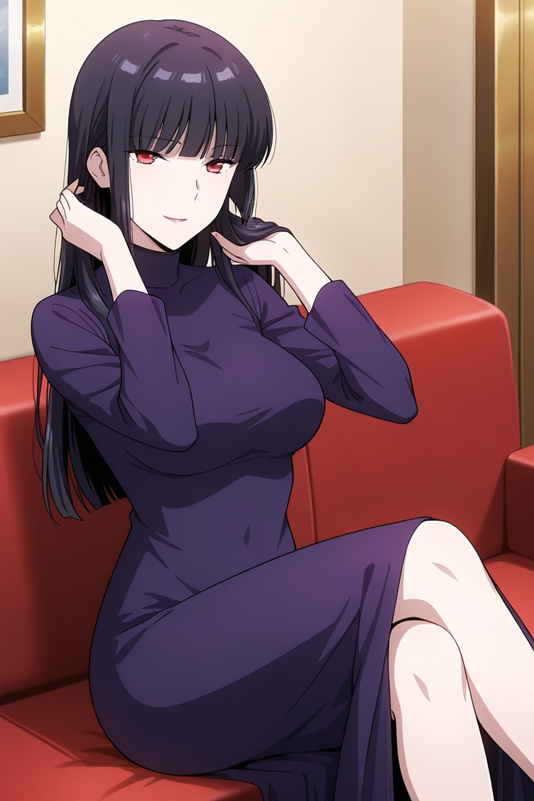 Miya,  solo,  blunt bangs on Tensor.Art