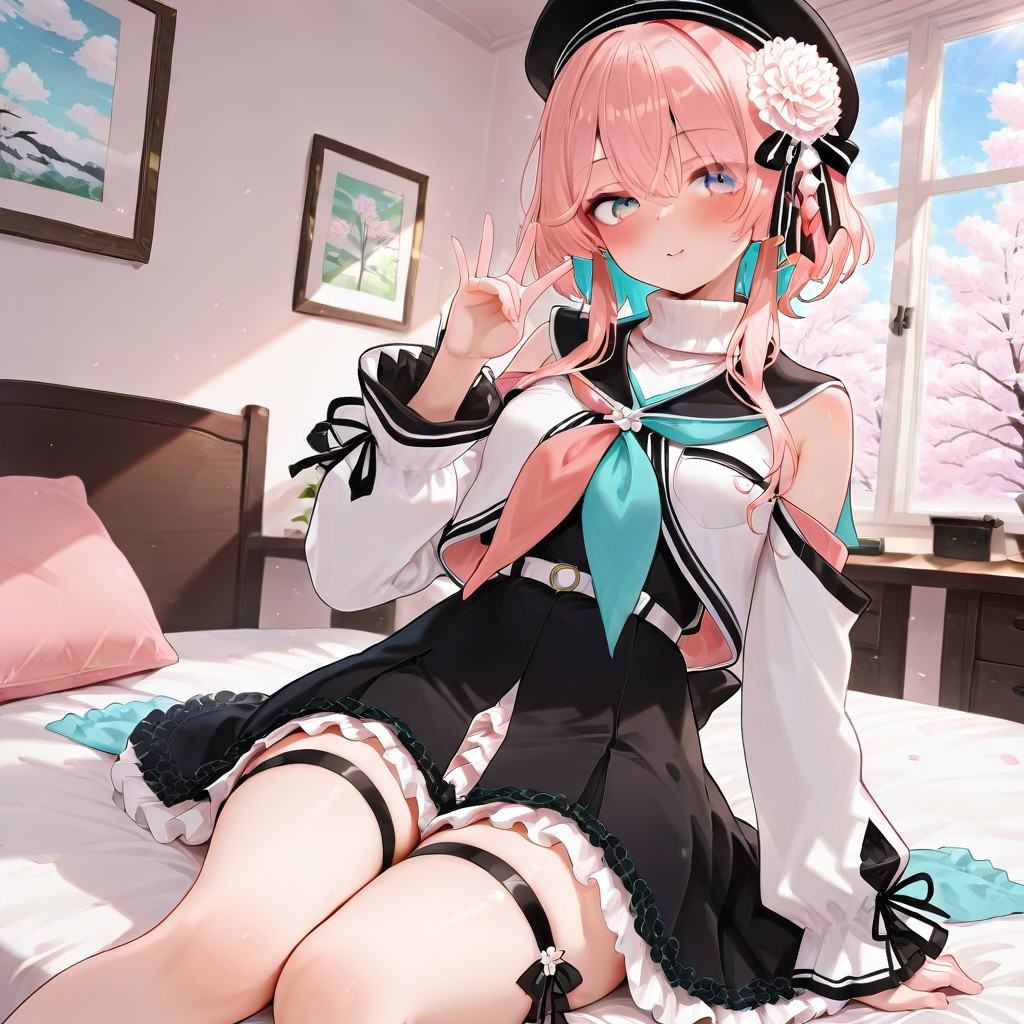 1girl,  blue eyes,  pink hair on Tensor.Art