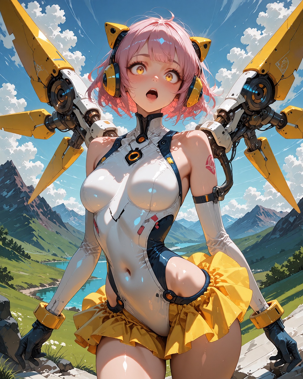 [a highly detailed,  digital illustration in an anime style,  the subject is a young woman with a slender on Tensor.Art