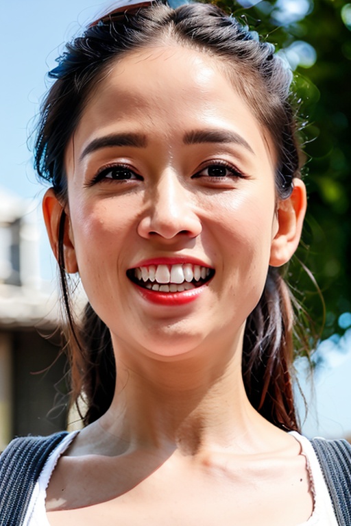 マスターチーフ PHOTOREALISTIC REALISTIC,masterpiece,best quality,highres,ultra detailed,8k,(point-of-view:1.5),1woman,looking at viewer,upper teeth,smile,day,outdoors, <lora:chenqiaoenAlexnsfw:0.7>