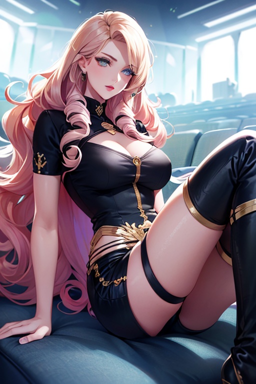 (High End Cinematic Photography) tall, skinny and toned  DV_Yolanda_Vicious sitting in a crowded movie theater wearing shiny shorts and a t-shirt and thigh high boots (Shot on Aaton LTR 54)(8K)(BOKEH)(blurry background, DOF)(Lens Flares, Heresy Flares:1.3)(radiant god rays)(Aperture, insanely detailed and intricate, character, hypermaximalist, elegant, ornate, beautiful, exotic, revealing, appealing, attractive, amative, hyper realistic, super detailed)  (Long curly hair, messy curls:1.4)(eye liner and lipstick)