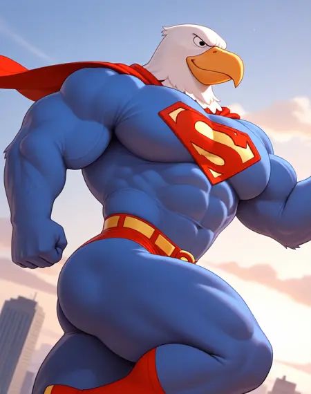 Superman Warpland,  muscular,  eagle on Tensor.Art
